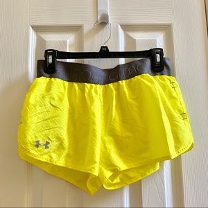 Yellow Under Armor Exercise Shorts - NEVER WORN